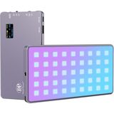 Dp LED 135 Rgb LED Işık Paneli Foto Video Işık Rgb Slikon Diffucer Çantalı Şarj Edilebilir - Gri