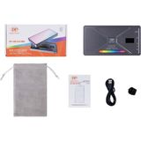 Dp-Led 225 Pro Rgb LED Işık 2500K-9900K Fotoğraf Video Işığı Şarjlı ve App Kontrollü - Gri