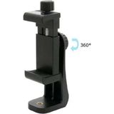 DP Tripod ve Monopod Için Telefon Bağlantı Aparatı Cep Telefonu Klipsi Tutucu Yatay ve Dikey Kullanılır - Siyah
