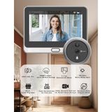Dp2 2k Akıllı Kapı Dürbünü 2k ,dokunmatik Ekran, Pır Algılama, Çift Yön Görüşme, Microsd/cloud