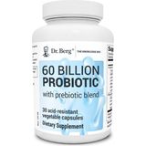 Dr Berg 60 Billion Probiotic - Probiotics For Men & Women - Pre And Probiotics For Digestive Health - 30 Vegetable Capsul