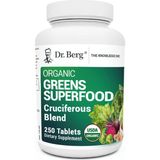 Dr. Berg (Özelsporcugıdaların'dan !!) Greens Superfood Cruciferous -11 Phytonutrient- Energy, Immune System Liver Veggie - 250 Tablet.abd Menşei.69. - Aromasız