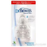 Dr Browns %0 BPA 1. AŞAMA GENİŞ AĞIZ BİBERON EMZİĞİ (2 ADET)