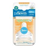 Dr Browns 2201 Silikon Geniş Ağız 3 Ay 2'li Biberon Emziği