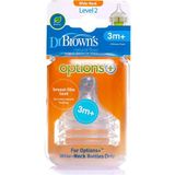 Dr. Brown's DB 2201 Dr Browns Geniş Ağız Options+ Biberon Emziği 3ay+
