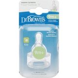 Dr Brown's Dr Browns Dr. Twin Pack Y-Cut Geniş Boyun Silikon Seçenekleri+ Nipel (Şeffaf)