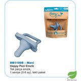 Dr Browns Happy Paci 0-6 Ay Tek Parça Mavi Silikon Emzik