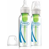 Dr Brown's Options+ Doğal Akışlı Antikolik Cam Biberon 2'li - 250 ml - Yeşil