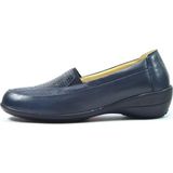 Dr. Comfort 3203 Hakiki Deri Lacivert Ortopedik Kadın Anne Ayakkabı - 05C-Lacivert