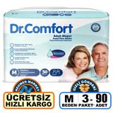 Dr.Comfort Belbantlı M 3x30 Adet Hasta Bezi