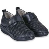 Dr.comfort DR.5601 Rocker Bottom Lastikli Ortopedik Deri Ayakkabı – Diyabetik & Terapötik Konfor - Siyah