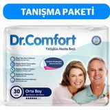 Dr.comfort Medium Beden Külotlu Yetişkin Hasta Bezi 30 Adet Nefes Alabilen Bel Bölgesi ve Sızdırmaz Bariyerler
