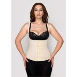 Dr. Corset Göbek ve Simit Bölgesi Inceltici Sıkılaştırıcı Şekillendirici 7 Çelik Balenli Askılı Latex Korse - Ten - 38