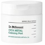 Dr.Different Cica Metal Calming Pad, Saf Pamuk, Centella Asiatica ve Madecassoside İçerikli, Bariyer Güçlendirici ve Nemlendirici Tonik Ped