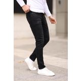Dr Dnm Remix Erkek Koyu Siyah Slim Fit Dar Kesim Likralı Jean Kot Pantolon Tırnaklı