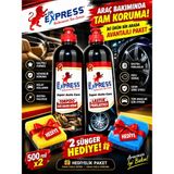 Dr. Express Oto Lastik Parlatıcı Jel Oto Torpido Döşeme Temizleyici Premium Bakım Seti Süngerli 500 ml - 14