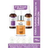 Dr. Galenus Vitamin C, Kolajen Ve Koyu Leke Karşıtı Üçlü Bakım Serum Seti (70 ML)