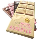 Dr. Gusto 200 g x 4 Dörtlü Kuvertür Çikolata Beyaz Sütlü Bitter Frambuaz İçerikli Lezzet - 200 gr
