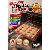 Dr. Gusto 30 x 40 cm Fırınlanabilir Yıkanabilir Kendinden Yağlı Silikon Pişirme Matı ve Hamur Açma Matı Silmat