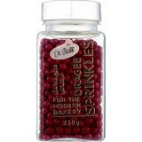 Dr. Gusto 4 mm Bordo Boncuk Şeker 250 gr – Pasta ve Tatlı Süsleme Şekeri - 250 gr