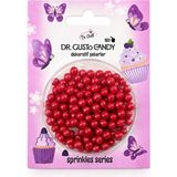 Dr. Gusto 4 mm Kırmızı Candy Boncuk Pasta Süsleme Şekeri - 30 gr