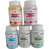 Dr. Gusto 5 Li Set Mavi / Yeşil / Kırmızı / Beyaz / Pembe Yağ Bazlı Toz Gıda Boya 25GR