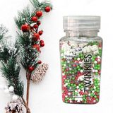 Dr. Gusto Mini Cupcake Pasta Süsleme Şekeri Kar Taneli Yeşil & Kırmızı 100 G – Yılbaşı Konsept Dekoru - 100 gr