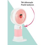 Dr Hana Mini Fan Masaüstü Taşınabilir Telefon Stantlı Vantilatör 2si 1 Arada Taşınabilir Masaüstü Fan