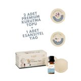 Dr. Lavender %100 Merinos Yünü XL Boy Çamaşır Kurutma Topu 50 GR.+ Portakal Kabuğu Yağı 10 ML + Kese Hediyeli
