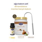 Dr. Lavender 3'lü Doğal Ağız Bakım Seti – Hindistan Cevizi Yağı + Akgünlük Yağı + Dil Temizleyici