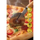 Dr.Maya Ahşap Saplı Pizza Kesici | Paslanmaz Çelik Bıçaklı, Pratik, Dayanıklı ve Ergonomik
