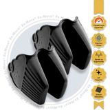Dr.Maya® | Silikon Fırın Eldiveni 2’li - Isı Yalıtımlı, Kaymaz Yüzey, Esnek ve Kolay Temizlenebilir - 10.5 x 10.5 - Siyah