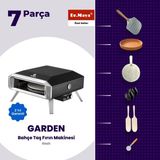 Dr.Maya® | Sofram Bahçede Seti - 7 Parça | Garden Bahçe Taş Fırın Makinesi (Gazlı) + Mutfak Gereçleri - Taş Fırın - Gazlı