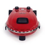 Dr.Maya® Taş Fırın Makinesi - PRO+ - Retro, Çıkarılabilir Taş Tabanlı, Güveç ve Tepsi Koyulabilir Profesyonel Pizza ve Lahmacun Pişirme (Kırmızı)