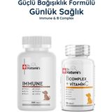Dr. Nature's Köpek Immune Multivitamin 300 Tablet + B Complex Seti – Günlük Vitamin ve Enerji Destek Paketi