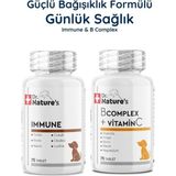 Dr. Nature's Köpek Immune Multivitamin 75 Tablet + B Complex Seti – Bağışıklık ve Enerji Destek Paketi