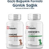 Dr. Nature's Köpek Immune Multivitamin + Brewers Yeast Seti – Bağışıklık ve Günlük Vitamin Destek Paketi