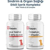 Dr. Nature's Köpek Milk Thistle + B Complex Seti – Karaciğer ve Enerji Destek Paketi