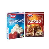 Dr. Oetker 2x75 gr Krem Şanti Toz Karışım ve 25 gr Kakao Tozu