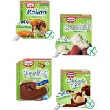Dr. Oetker 4’lü Glutensiz Set Kakao+Çikolatalı Sos+Krem Şanti+Puding - 412 gr