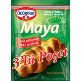 Dr. Oetker Kuru Maya 10 gr 3'lü Paket - 30 gr