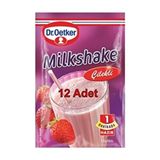 Dr. Oetker Milkshake Çilekli 12 Adet Hızlı Hazırlanabilen Lezzetli İçecek Tozu