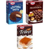 Dr. Oetker Profiterol-Köstebek Pasta-Trileçe 3 lü Set