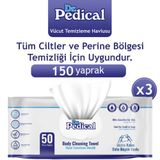Dr.Pedical 150 Yaprak Beyaz Sabun Vücut Temizleme Havlusu