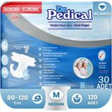 Dr. Pedical Bel Bantlı Medium Hasta Bezi 120 Adet Süper Emici Tabaka ile Konforlu Kullanım