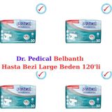 Dr. Pedical Dr.pedical Belbantlı Hasta Bezi Large Beden 120'LI