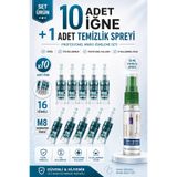 Dr.Pen 10 Adet 16 pin M8 ve A6s Dermapen İğnesi Steril Paket + 1 Adet Temizleme Solüsyonu