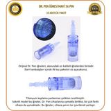 Dr.Pen 36 Pin Soketli Dermapen İğnesi 10 Adet Mavi İğne A6 Uyumlu