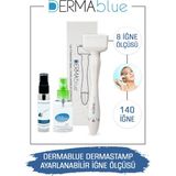 Dr. Pen Dermablue Ayarlanabilir Dermastamp 140 İğneli Titanyum Yüz Bakım Aracı Temizlik Sıvısı ile