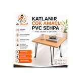 dr.plastic Katlanır Portatif PVC Sehpa Çok Amaçlı Pratik Masa Mobilya